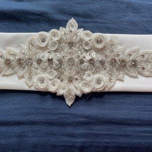 Beaded Bridal Belt - size 10